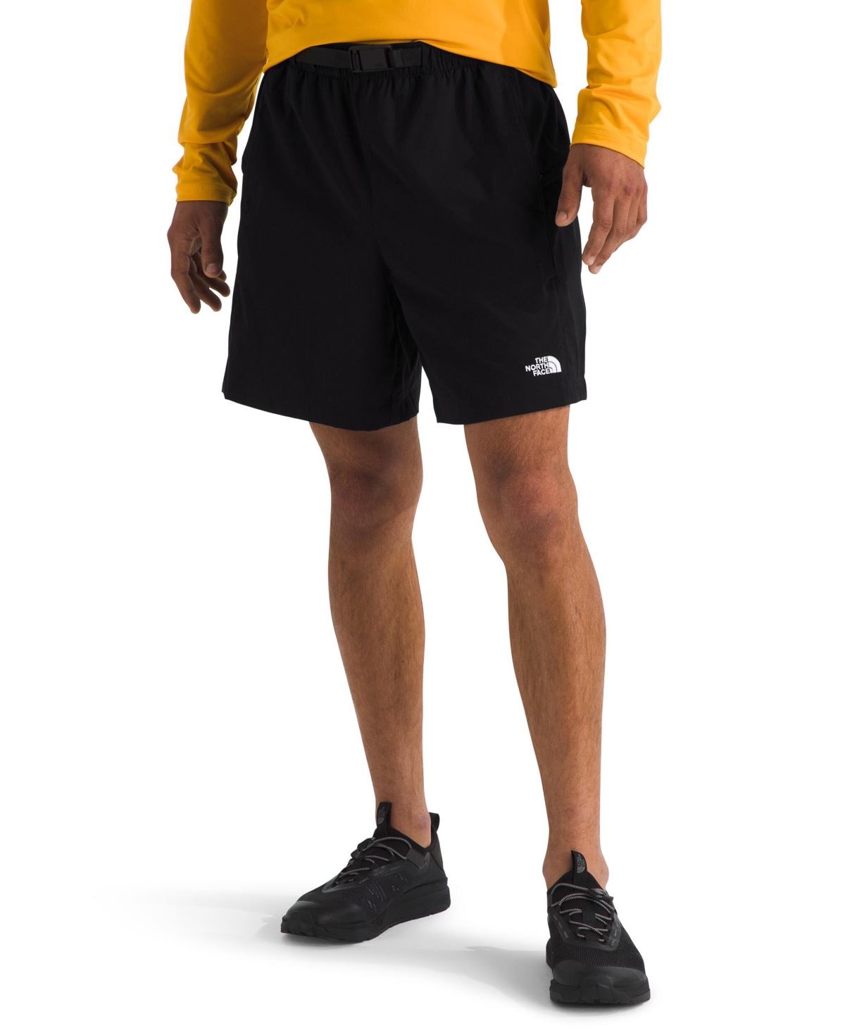 Shop The North Face Men's Class V Pathfinder Belted 7" Shorts In Black