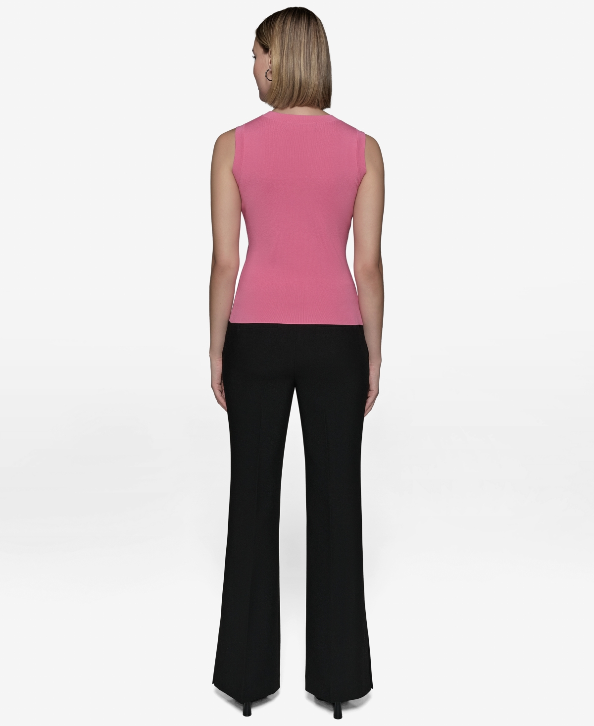 Shop Karl Lagerfeld Women's Bow-tie Sleeveless Sweater In Pink Sherbert