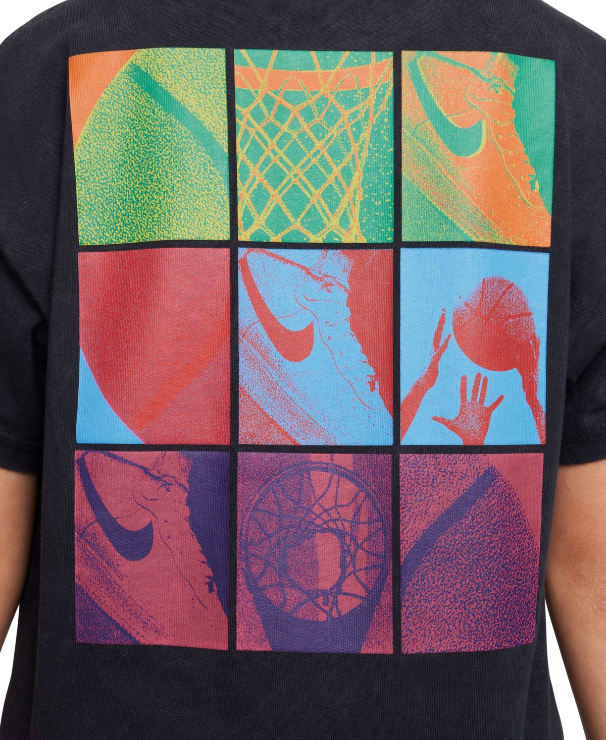 Nike Big Kids Sportswear Printed Crewneck T-shirt In Black