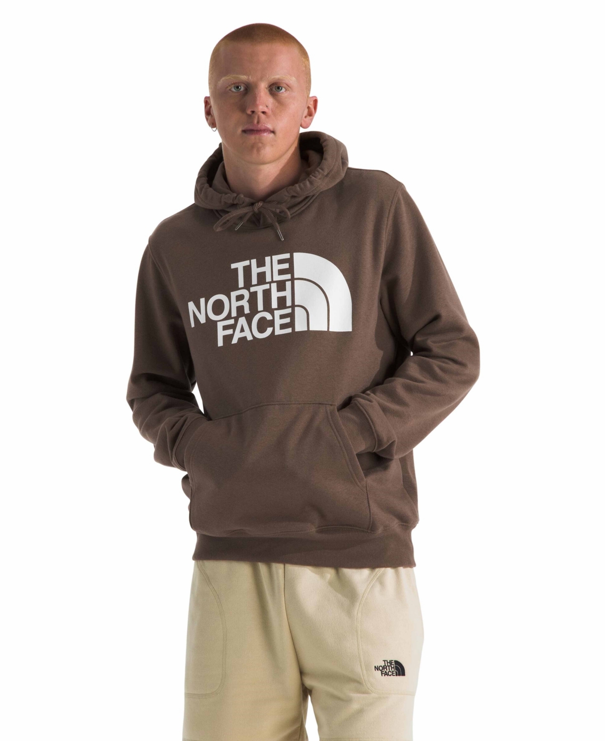 Men's Half Dome Pullover Hoodie - Light gray heather, White