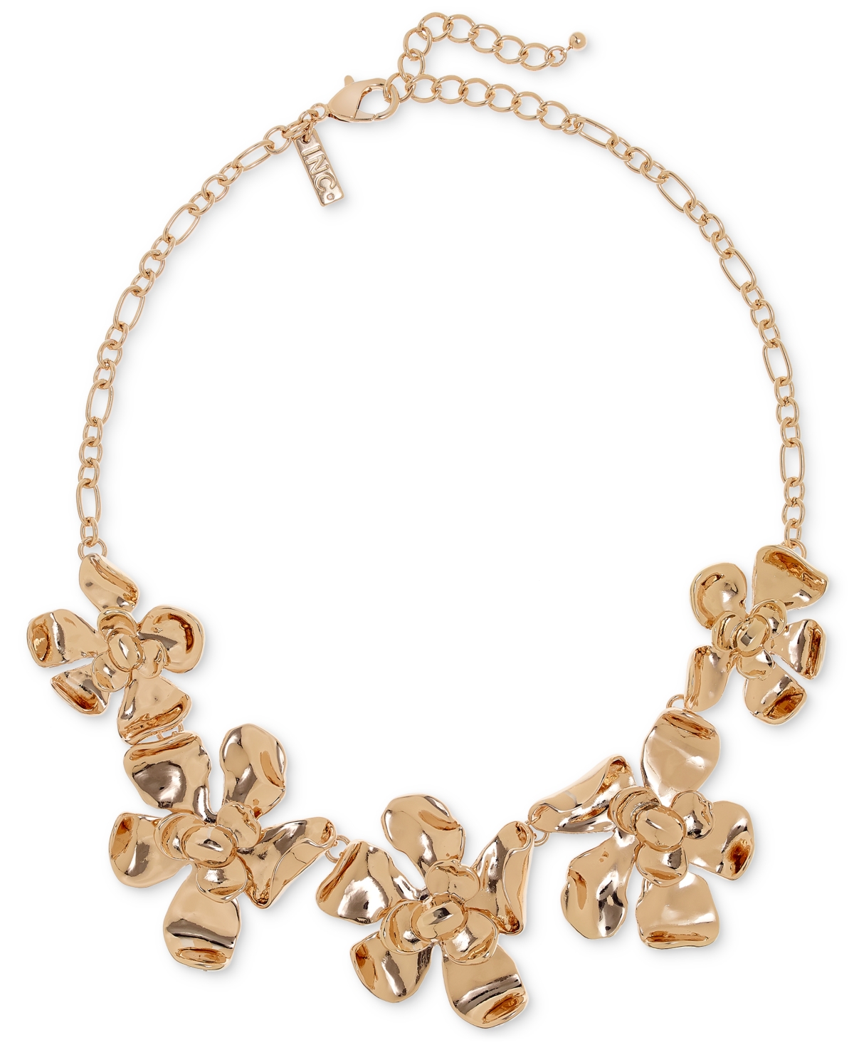 Gold-Tone Flower Statement Necklace, 16" + 3" extender, Exclusively at Macy's - Gold
