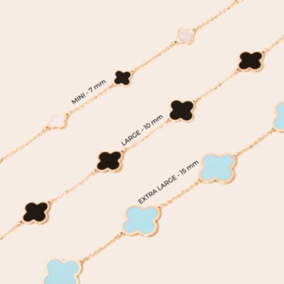 Mini Gold Clover Necklace 14K Gold