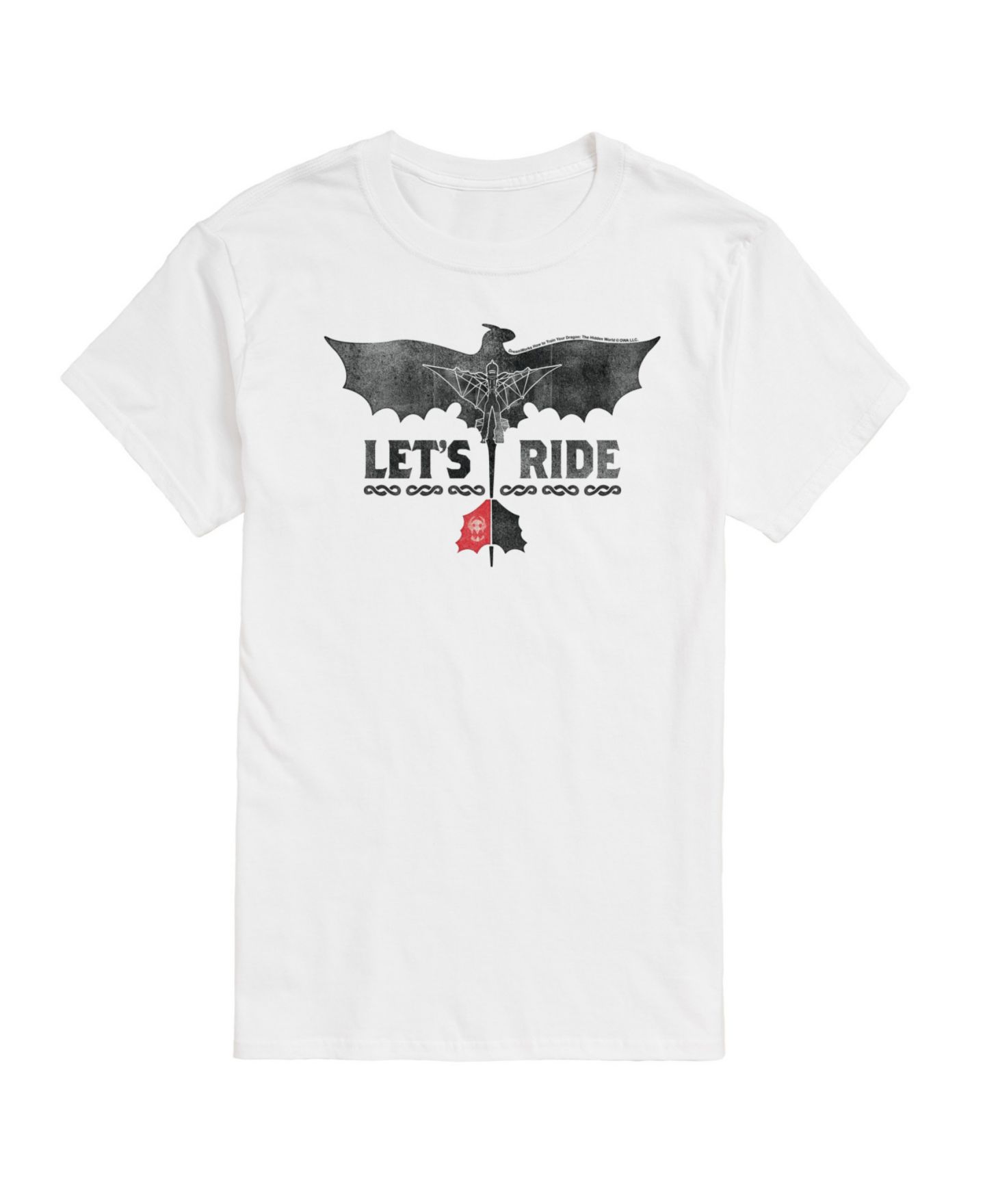 Мужская футболка AIRWAVES How To Train Your Dragon Lets Ride Short Sleeve, цвет: Белый — фото 1