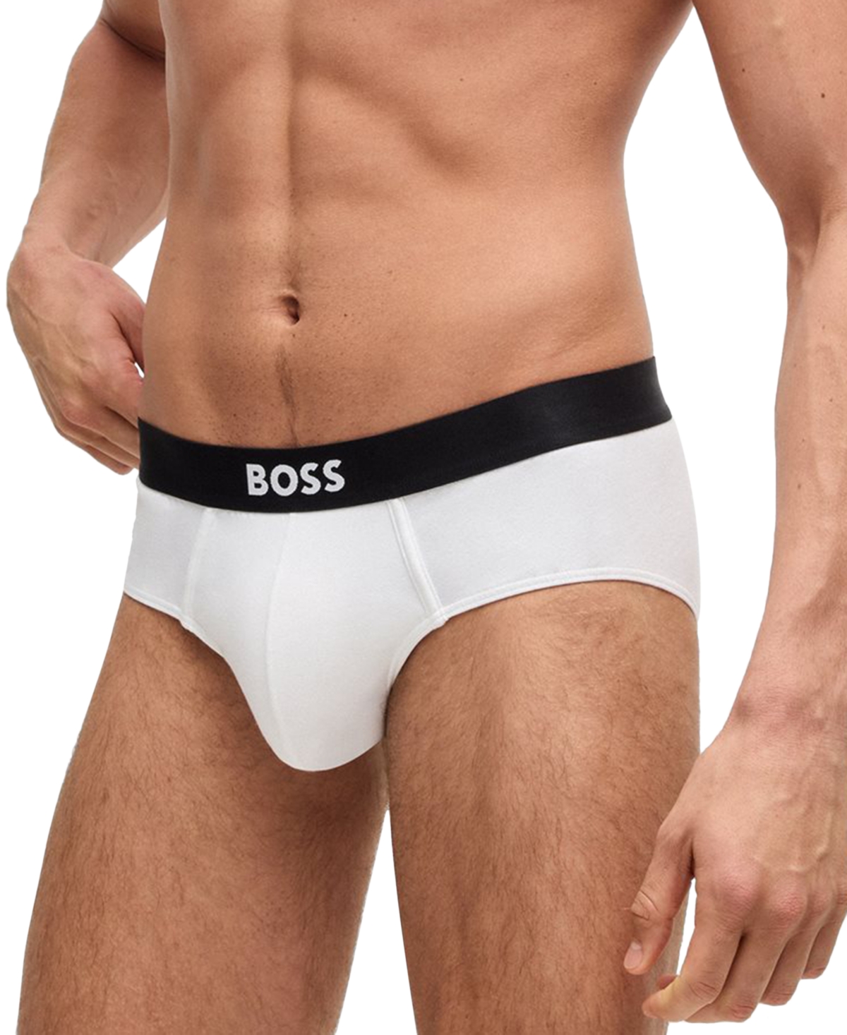 Hugo Boss Men's 3-pack Boss One Hip Briefs In White