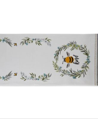 Bee Kind Reversible Embellished Table Runner, 14" x 108"