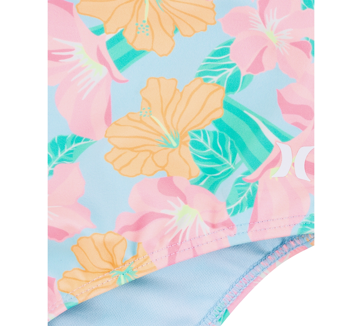 HURLEY BIG GIRLS STRAPPY ALL OVER PRINT ONE PIECE SWIMSUIT 