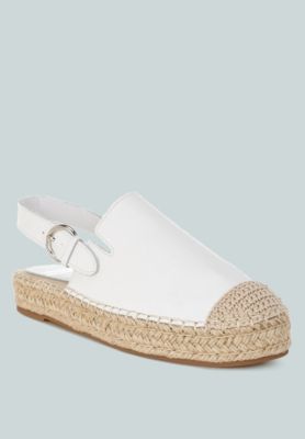 Womens Azula Genuine Leather Espadrilles Sandals
