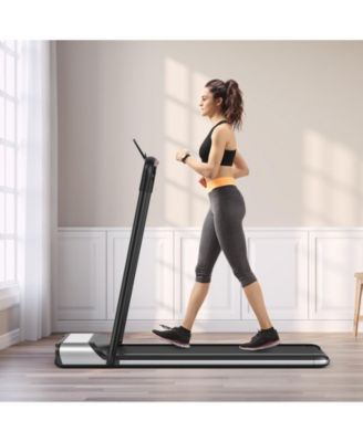 Ultra-thin Electric Folding Motorized Treadmill with LCD Monitor Low Noise