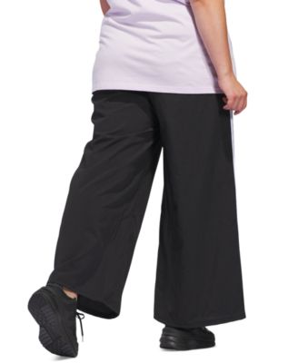 Plus Size 3-Stripe Trim Woven Track Pants