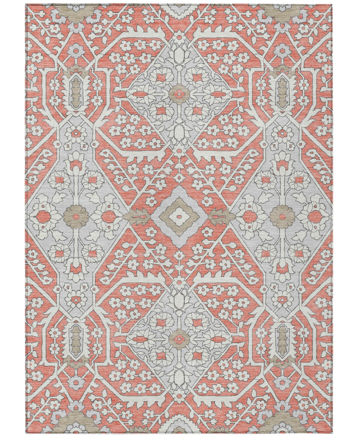 Addison Chantille Acn863 8'x10' Area Rug In Salmon