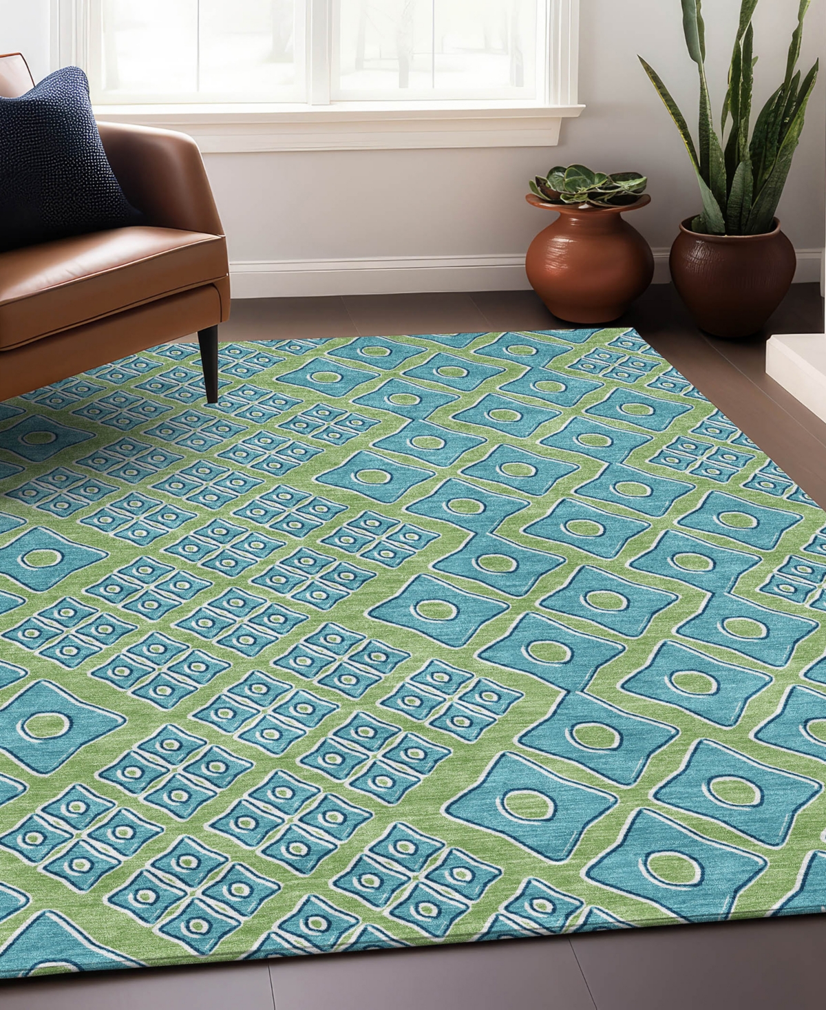 Addison Chantille Acn866 5'x7'6" Area Rug In Sage