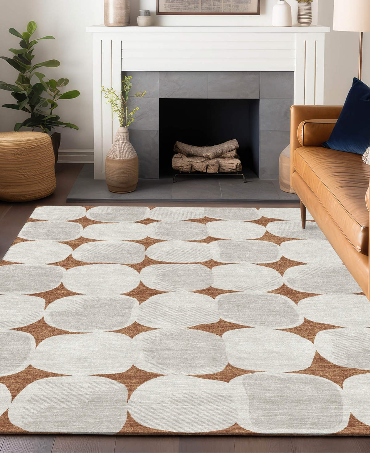 Addison Chantille Machine Washable Acn870 2'6"x3'10" Area Rug In Paprika