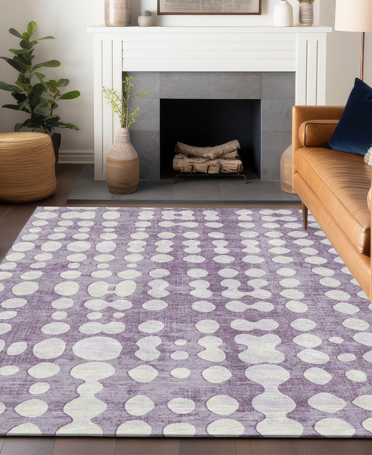 Addison Chantille Machine Washable Acn869 2'6"x3'10" Area Rug In Purple