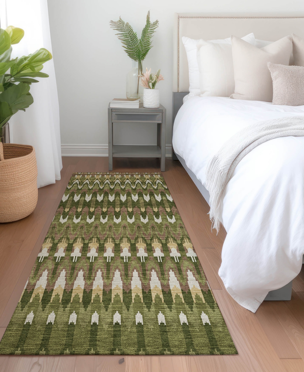 Addison Chantille Acn860 2'3"x7'6" Runner Area Rug In Olive