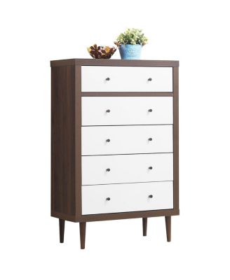 5 Drawer Dresser Wood Chest of Drawers Storage Freestanding Cabinet Organizer