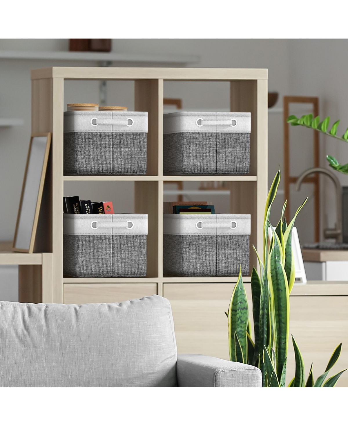 Sorbus 6 Pack 15 inch Collapsible Storage Bins with Handles - Perfect for Home Storage & Organization