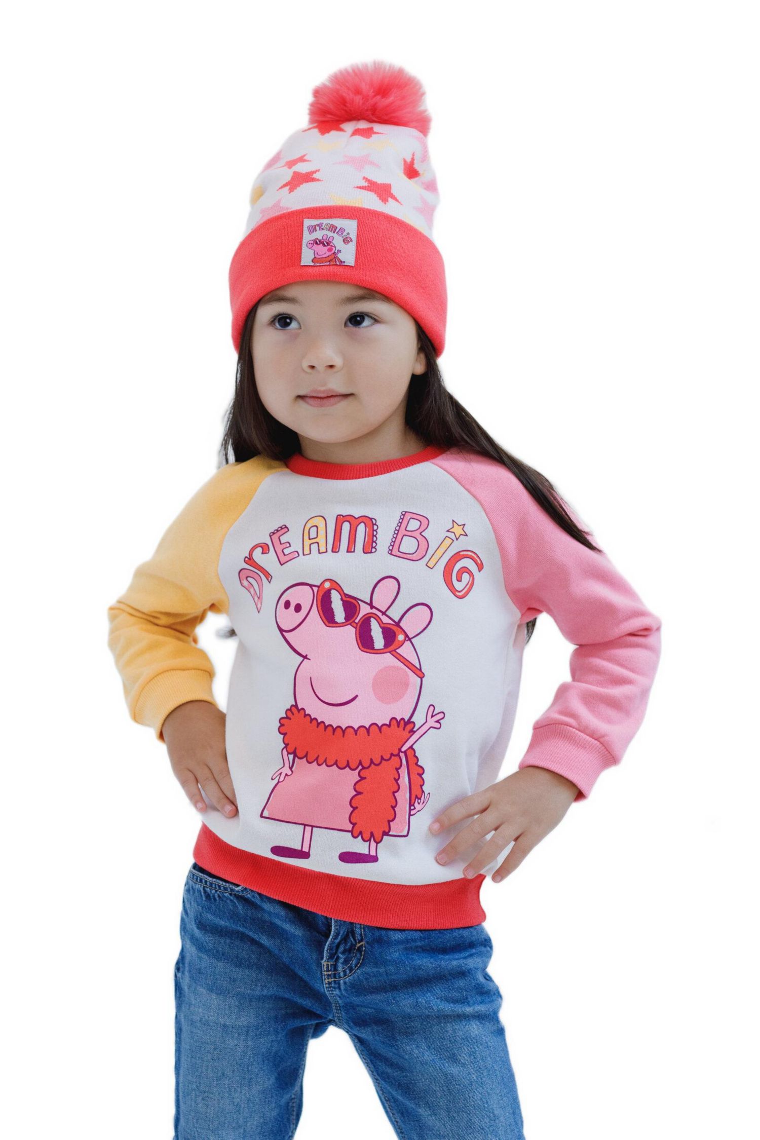 Little Girls Fleece 2-Piece Sweatshirt and Hat Set