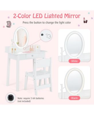 Kids Vanity Set with Lighted Mirror Fun and Stylish Dressing Table for Toddlers