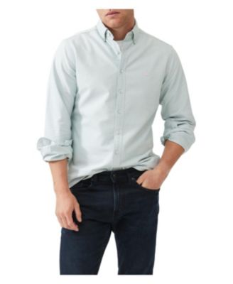 Men's Oxford Long Sleeve Sports Fit Cotton Shirt