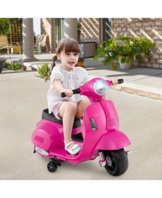 Kids Ride on Motorcycle Licensed Vespa with LED Headlight and Horn Sound