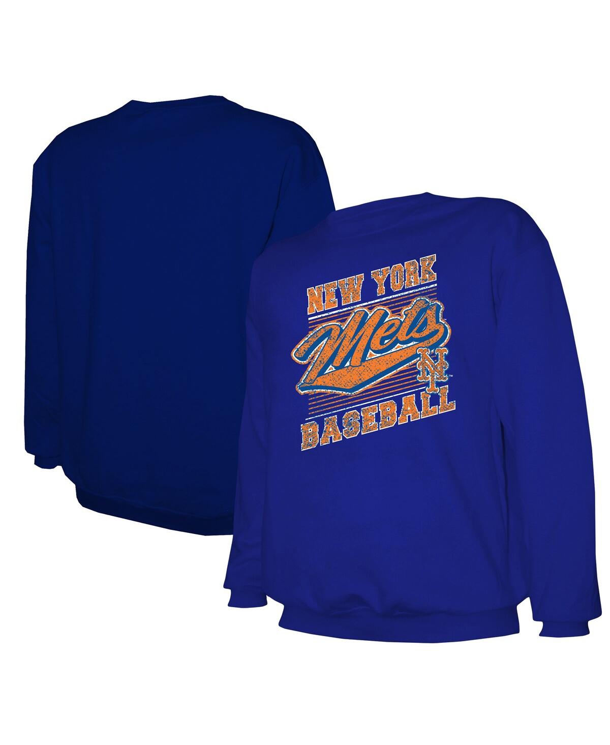 Men's Royal New York Mets Pullover Sweatshirt - Royal
