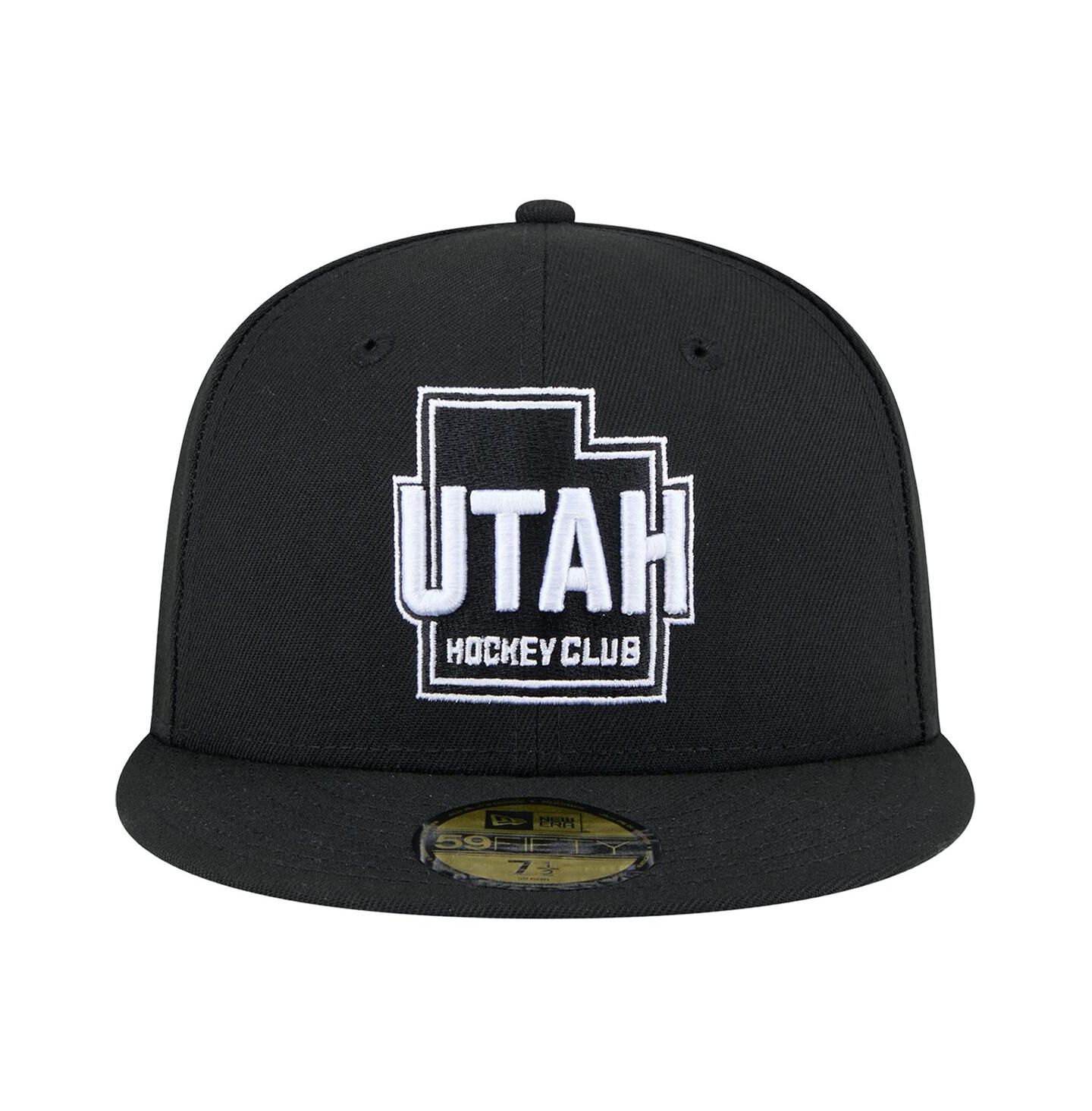Мужская кепка New Era Black Utah Hockey Club State Shape 1st Season 59FIFTY Fitted Hat — фото 5