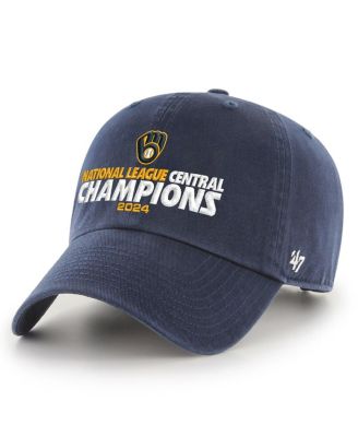 '47 Brand - Men's Navy Milwaukee Brewers 2024 NL Central Division Champions Clean Up Adjustable Hat