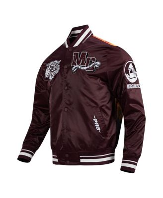 Men's Wine All Star x HBCU Classic Full-Snap Satin Jacket
