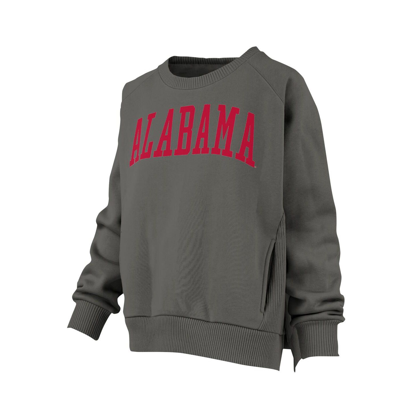 Женская толстовка Pressbox Charcoal Alabama Crimson Tide Pocketed Raglan Pullover — фото 3