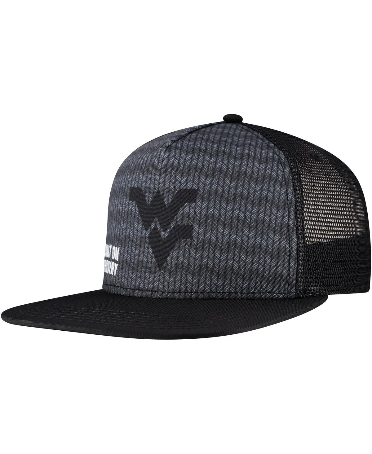 LEGACY ATHLETIC MEN'S CHARCOAL WEST VIRGINIA MOUNTAINEERS BUILT ON BRAVERY SHADOW SNAPBACK HAT 