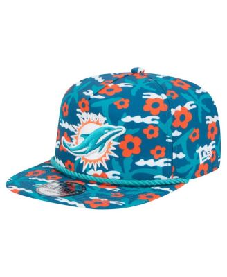 New Era - Men's Aqua Miami Dolphins Wakey Wakey Golfer Snapback Hat