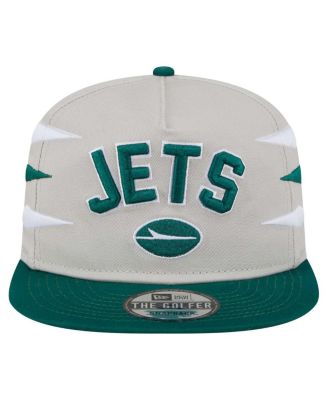 Men's Stone/Green New York Jets Athletic Golfer Snapback Hat