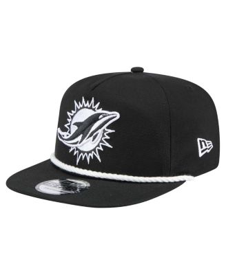 New Era - Men's Black Miami Dolphins B-Dub Golfer Snapback Hat