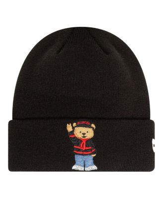 New Era - Big Boys and Girls Black AC Milan Bear Cuffed Knit Hat
