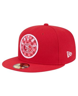 New Era - Men's Scarlet San Francisco 49ers Checkered 59FIFTY Fitted Hat