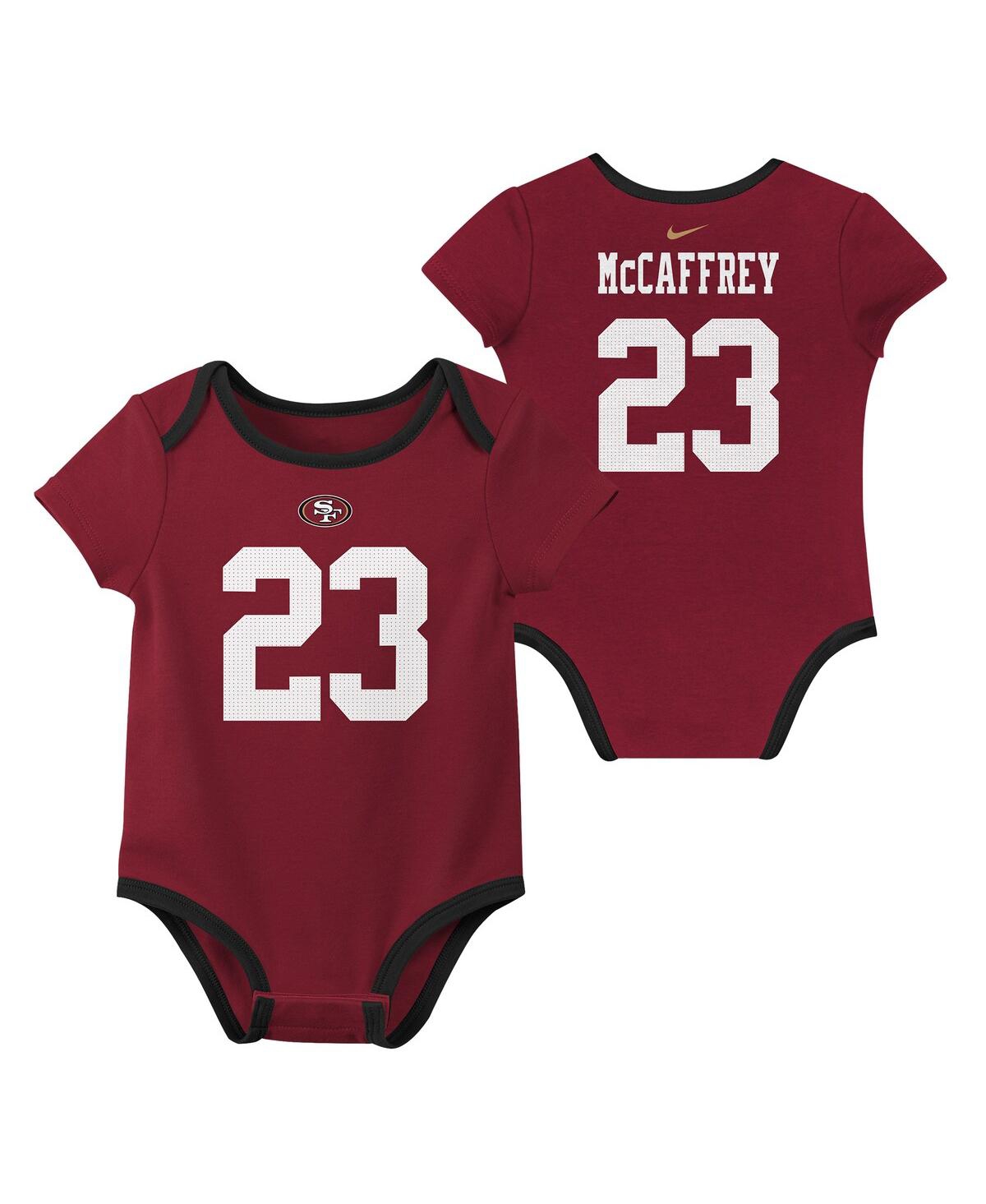 Nike Baby Boys And Girls Christian Mccaffrey San Francisco 49ers Name Number Bodysuit, 3-pack In Multi