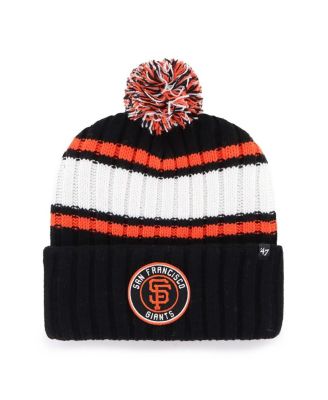 '47 Brand - Men's Black San Francisco Giants Plateau Cuffed Knit Hat with Pom