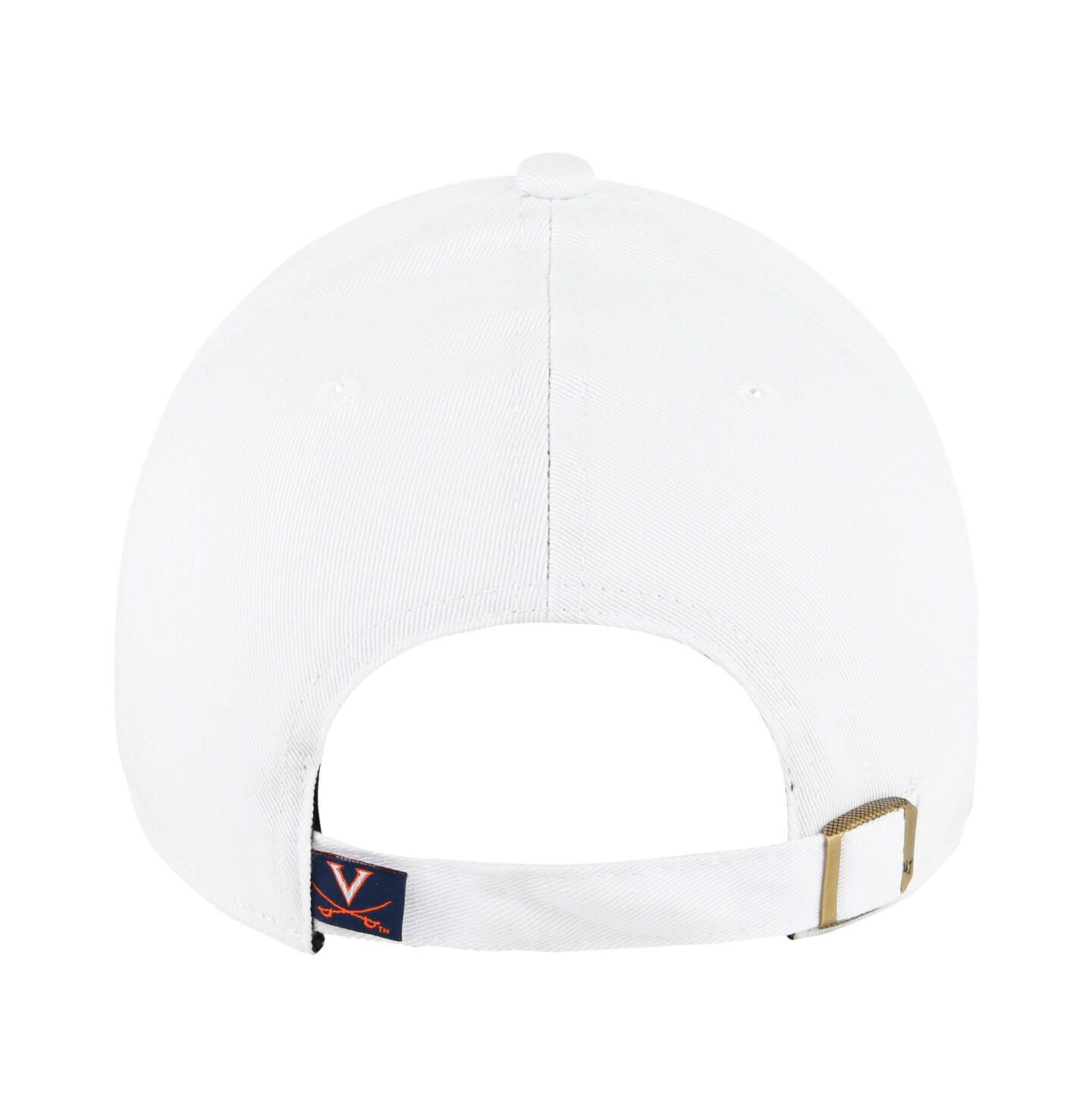 Женская кепка '47 Brand White Virginia Cavaliers Pensacola Clean Up Adjustable Hat — фото 3
