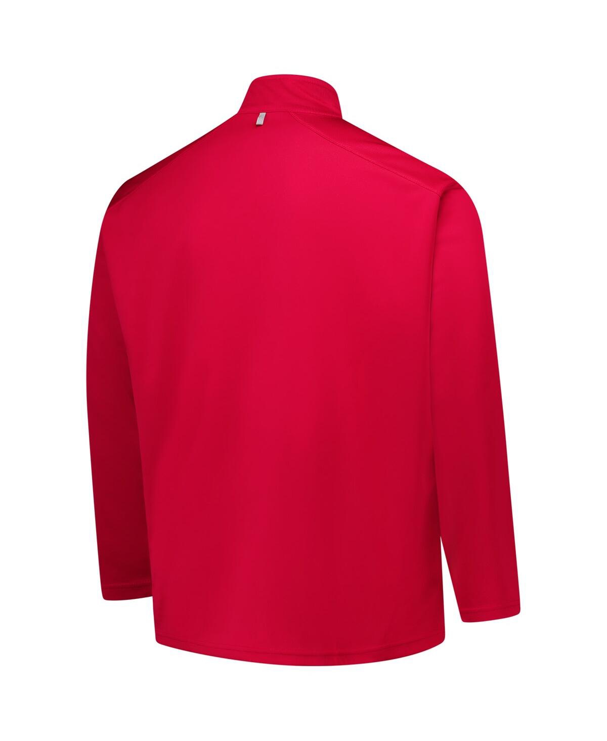 Fanatics Men's Cardinal Usc Trojans Big Tall Defender Quarter-zip Top In Crimson