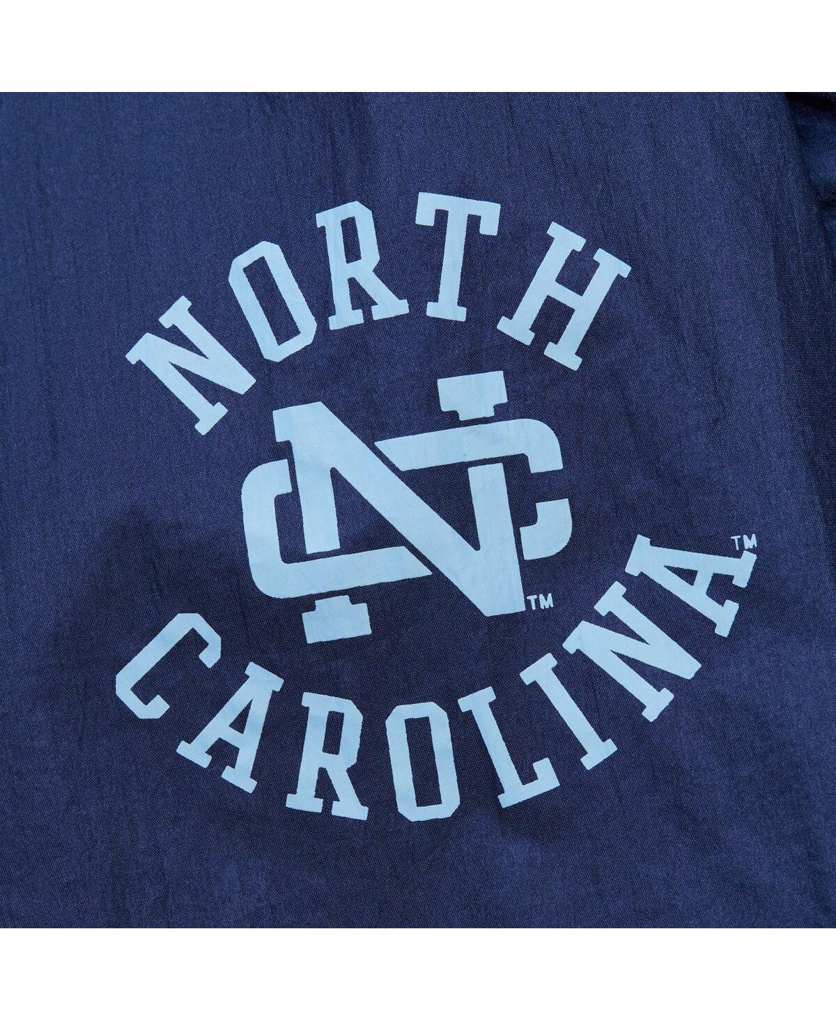 Mitchell & Ness Men's Navy North Carolina Tar Heels Anorak Vintage Logo Half-zip Hoodie Jacket In Navy