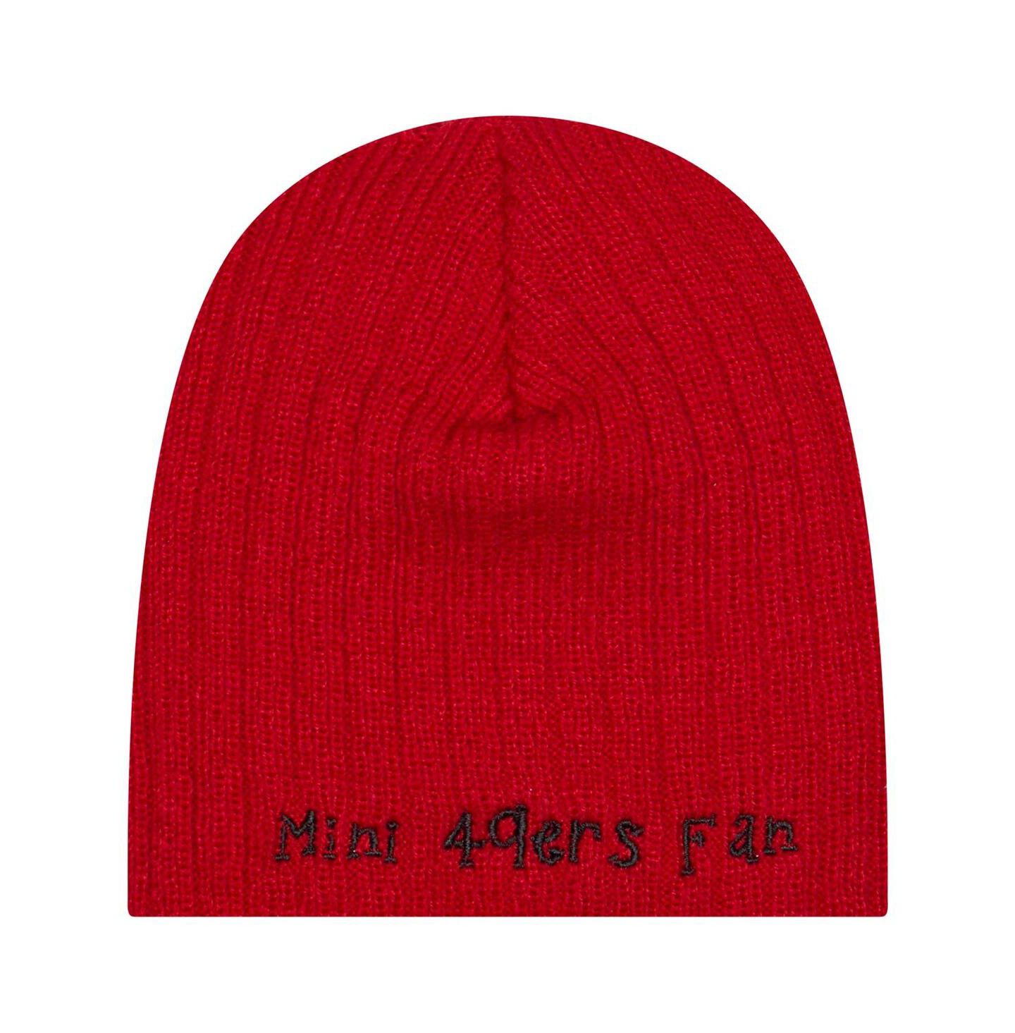 Шапка New Era Scarlet San Francisco 49ers Mini Knit Hat для малышей — фото 2