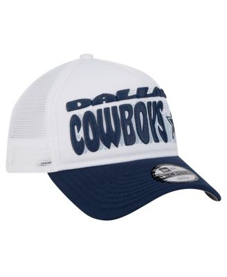 Preschool White/Navy Dallas Cowboys Team Printed A Frame 9FORTY Adjustable Hat