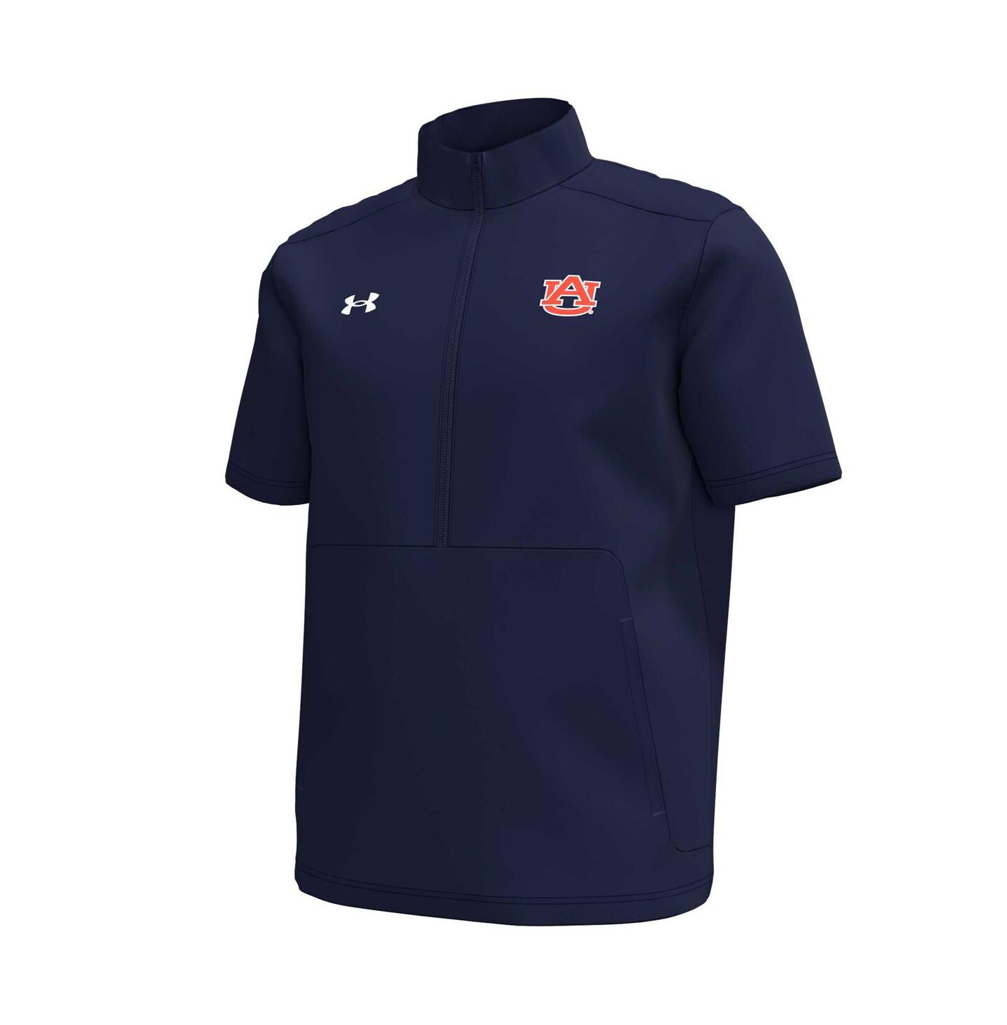 Мужская футболка Under Armour Navy Auburn Tigers Motivate Quarter-Zip Short Sleeve — фото 3