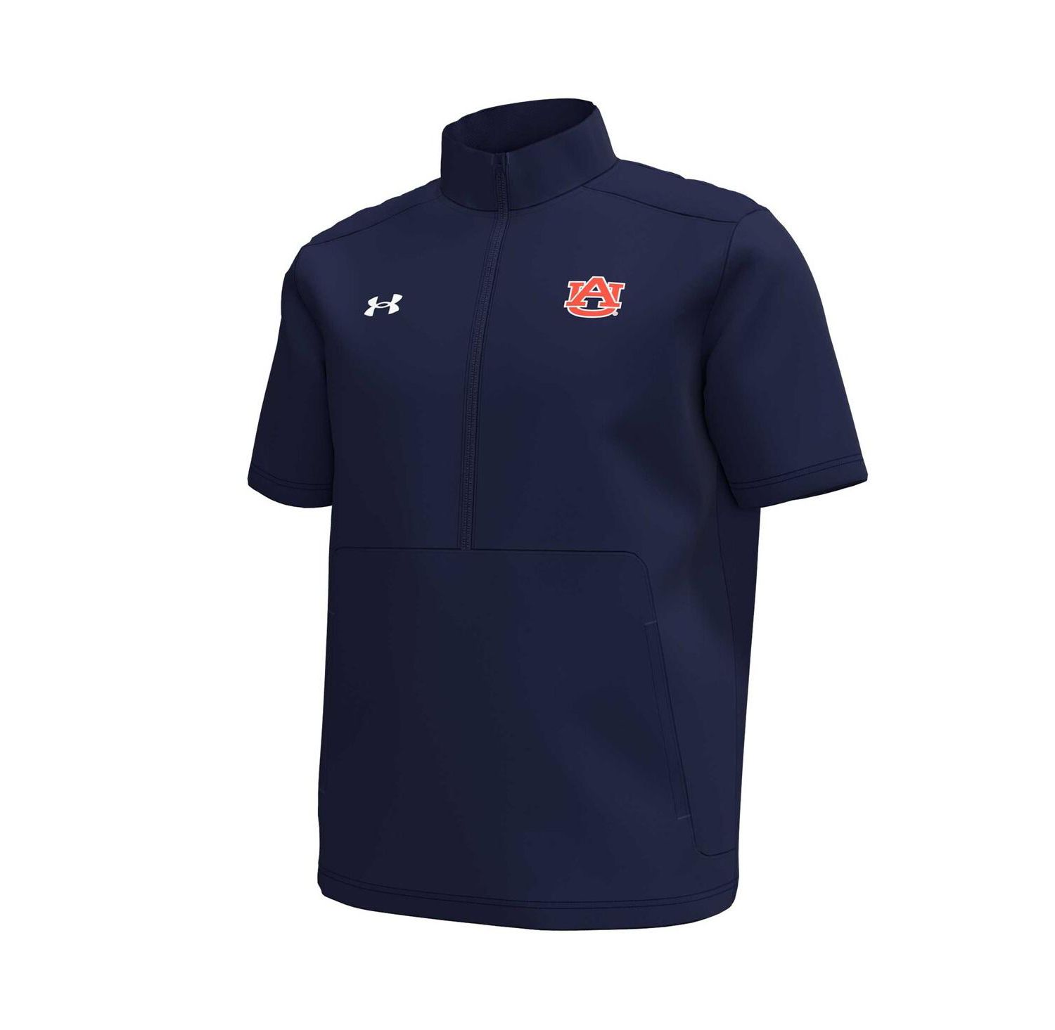 Men's Navy Auburn Tigers Motivate Quarter-Zip Short Sleeve T-Shirt