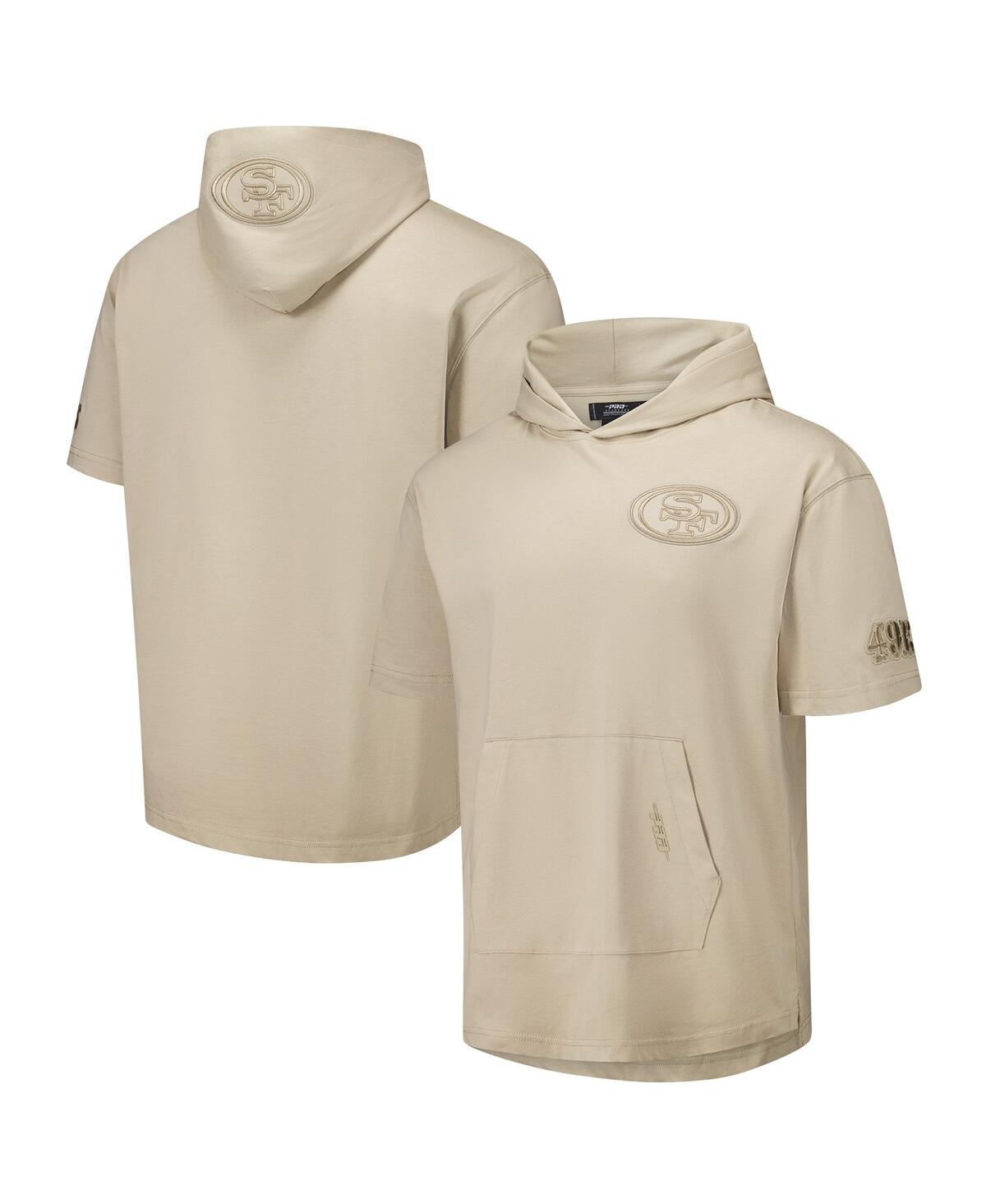 Pro Standard Men's Tan San Francisco 49ers Neutrals Capsule Short Sleeve Pullover Hoodie In Tan