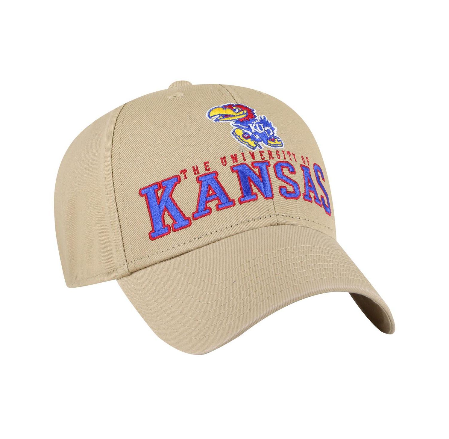 Men's Khaki Kansas Jayhawks Powell MVP Adjustable Hat