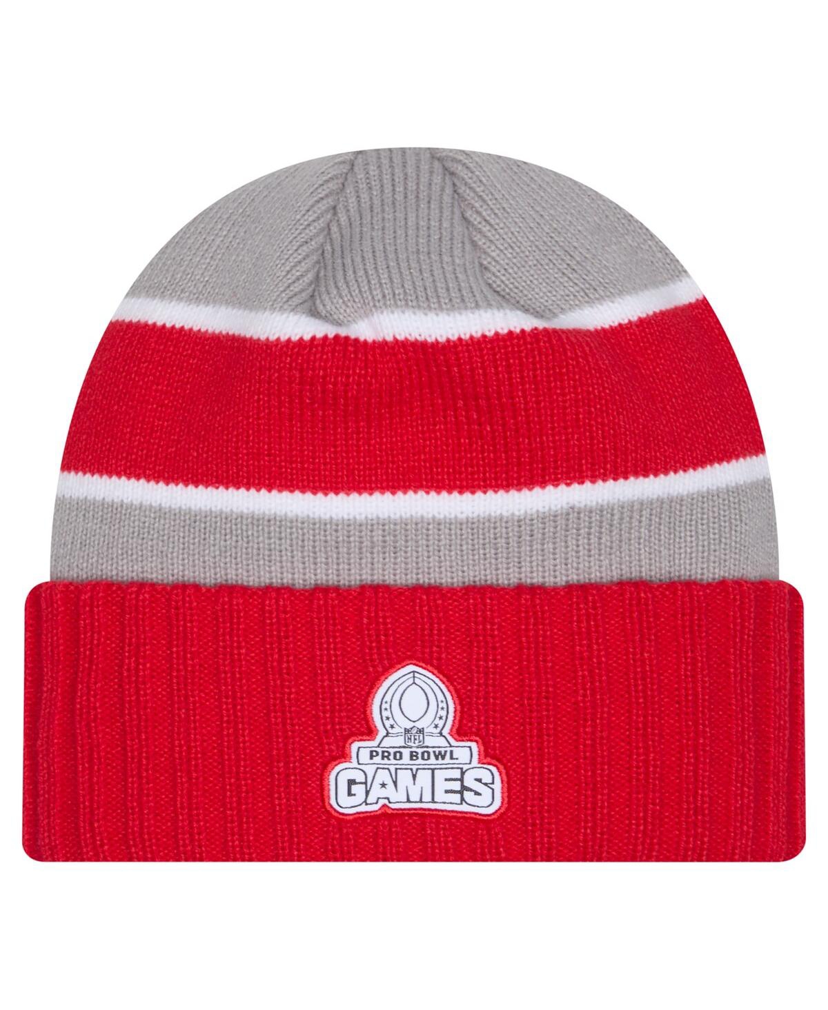 NEW ERA MEN'S RED AFC 2025 NFL PRO BOWL CUFFED KNIT HAT