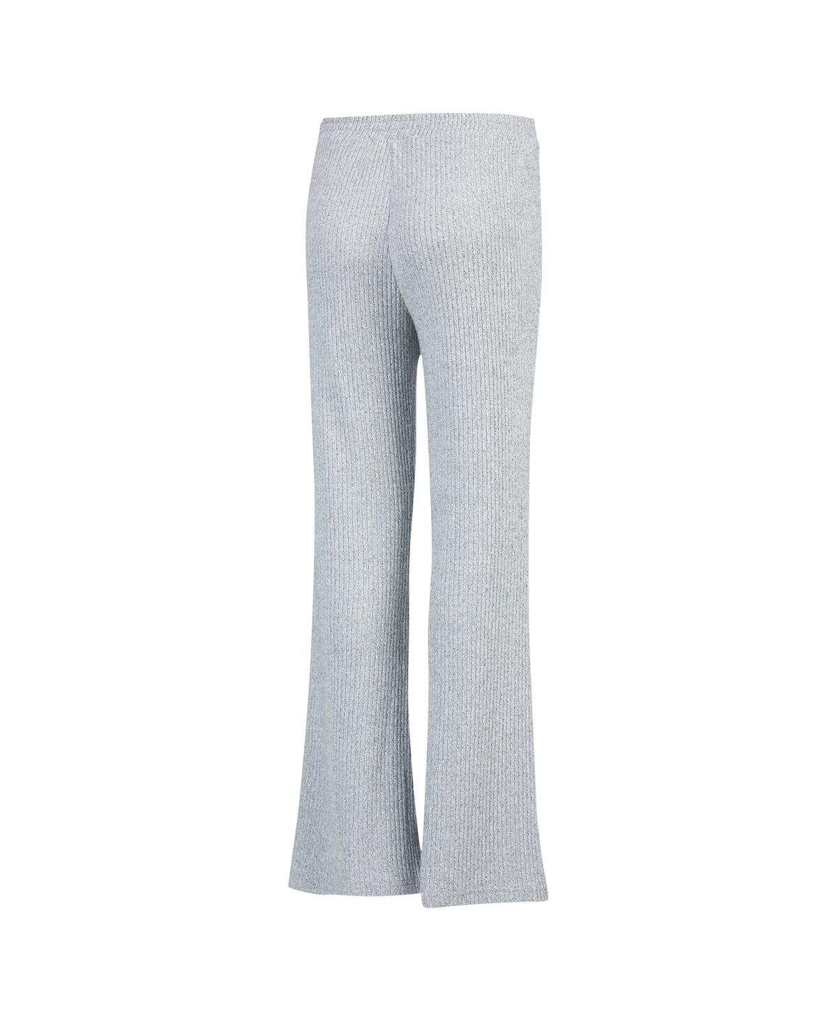 Concepts Sport Women's Gray New York Yankees Juniper Rib Knit Flare Sleep Pants In Gray