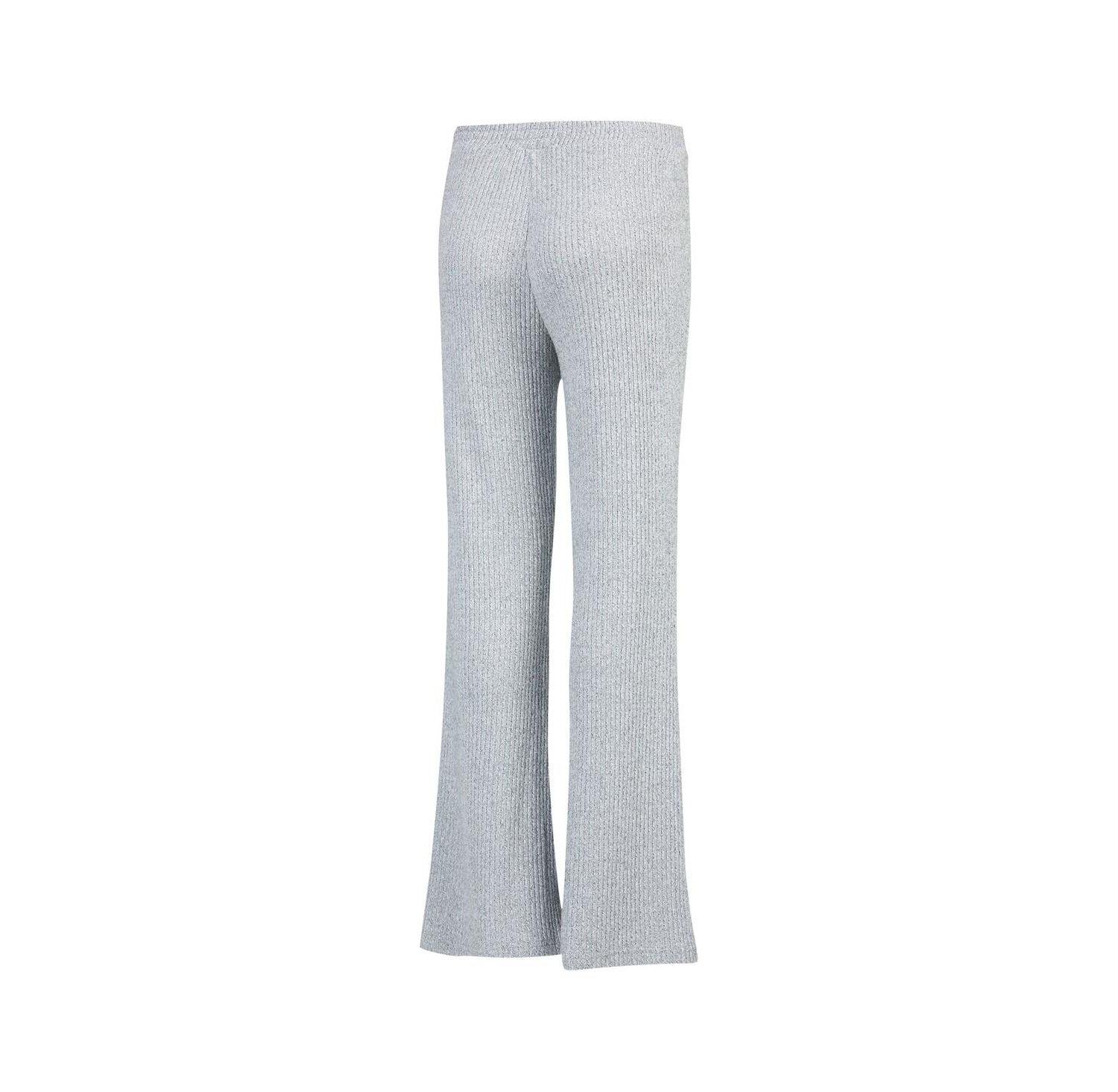 Women's Gray New York Yankees Juniper Rib Knit Flare Sleep Pants
