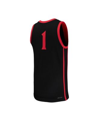 Men's 1 Black San Diego State Aztecs Replica Basketball Jersey